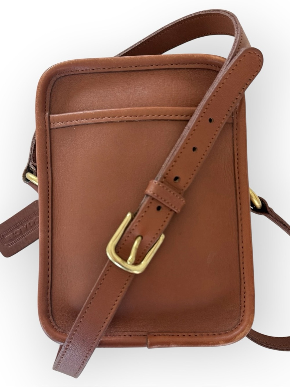 824 Coach Vintage Kit Camera Bag Saddle Brown Glovetanned Leather 9973